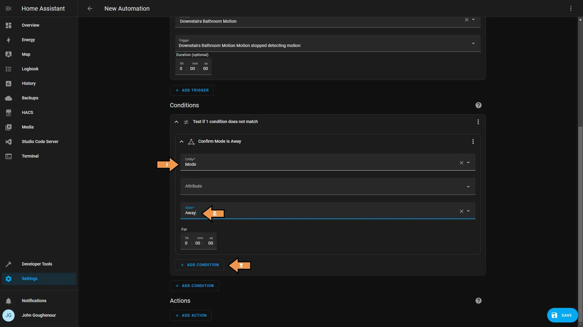 Bathroom Lighting Home Assistant Conditions Mode