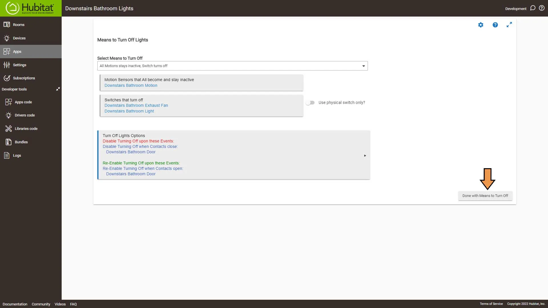Bathroom Lighting Hubitat Means to Turn Off Finished