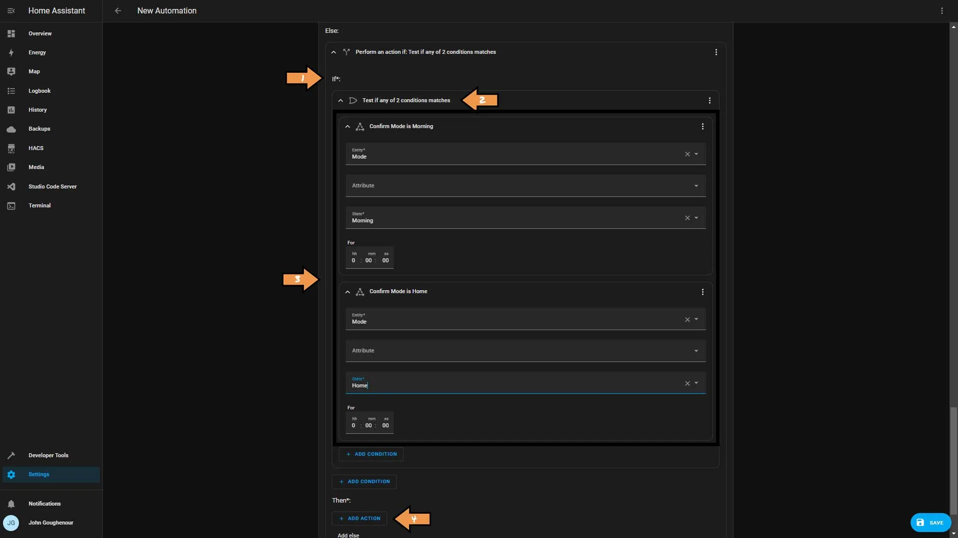 Bathroom Lighting Home Assistant Actions Else Modes