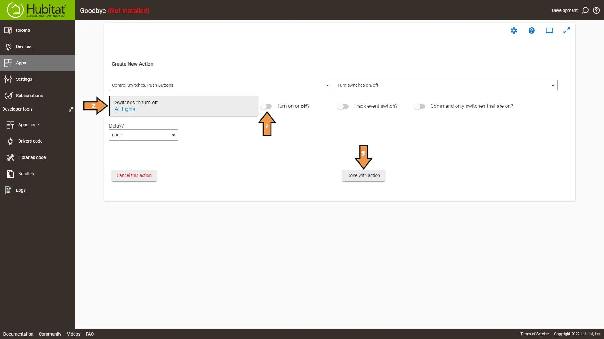 Hubitat Rule Machine Actions Select Switches