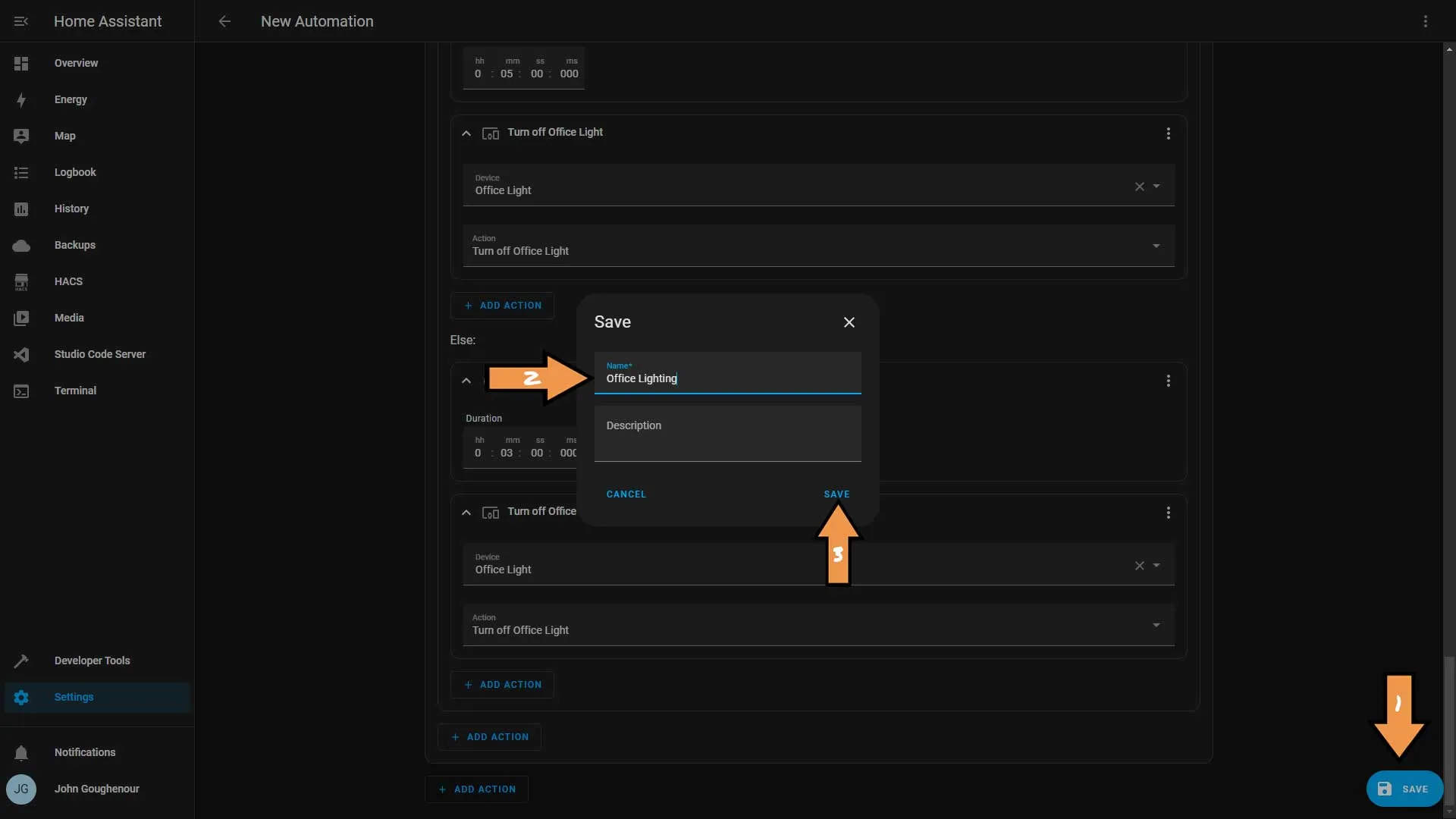 Home Assistant Save and Name Automation