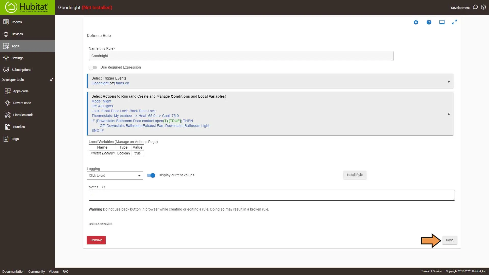 Hubitat Rule Machine Automation Complete