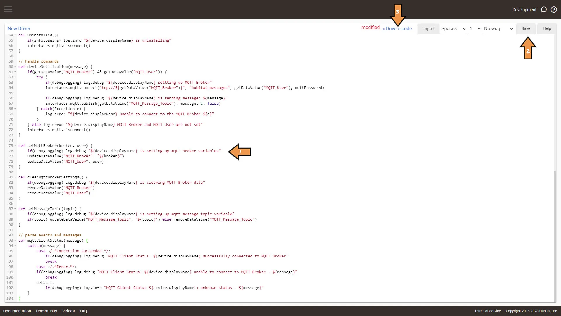 Hubitat Driver Code