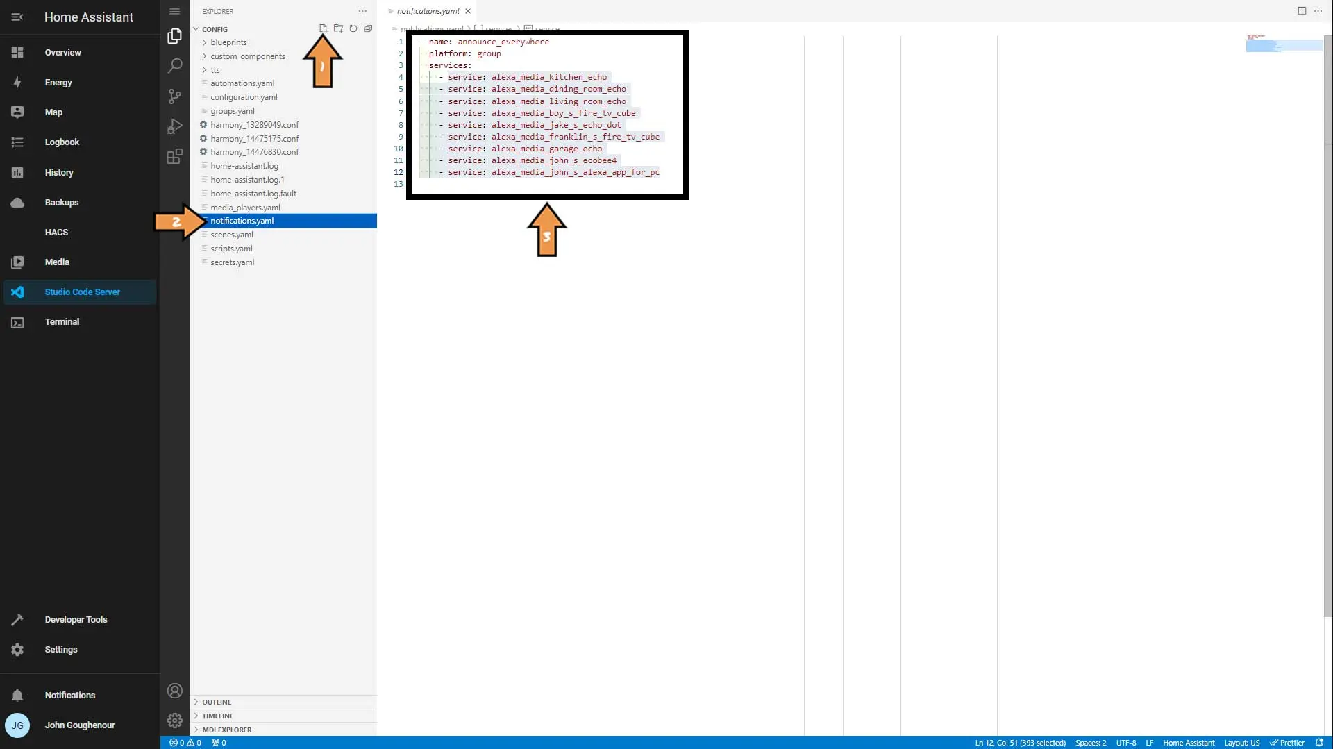 Home Assistant Files Notifications Yaml