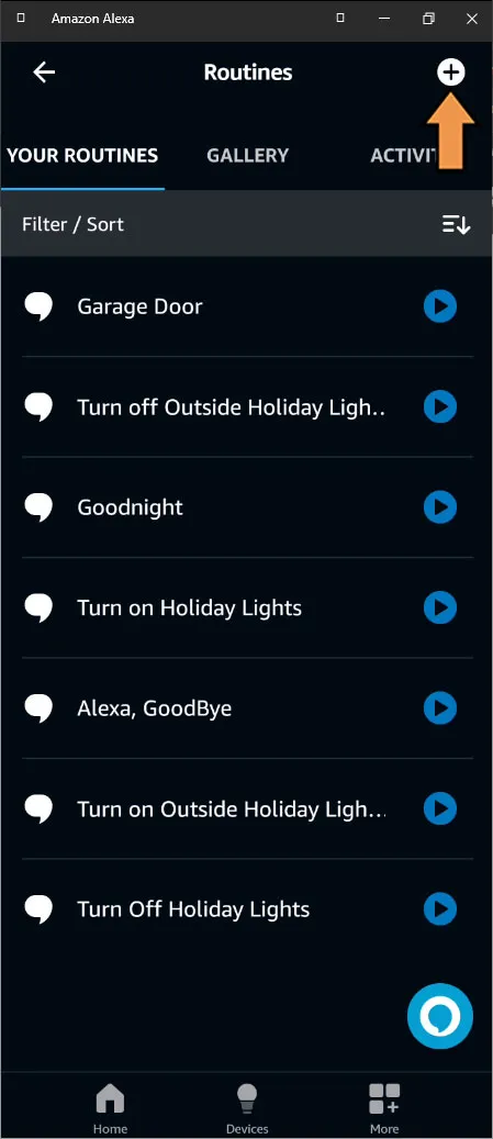 Alexa Routines Screen