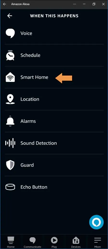 Alexa Welcome Home Trigger Smart Home