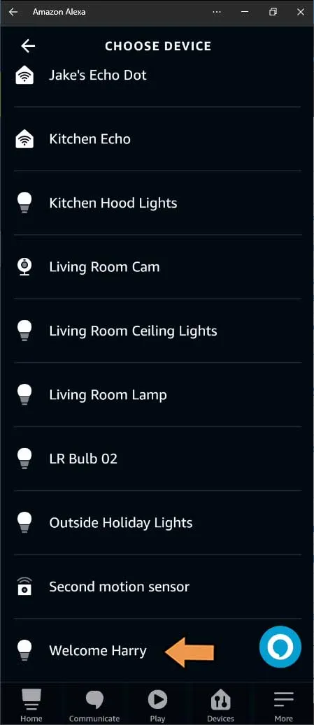 Alexa Welcome Home Trigger Virtual Device
