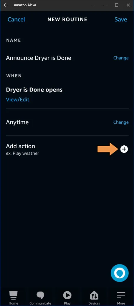 Alexa Dryer Done Actions